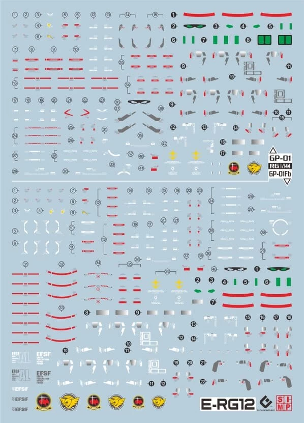 C77 RG GP01/GP01FB Decal Sheet 2 C77 RG GP01/GP01FB Decal Sheet - Image 2