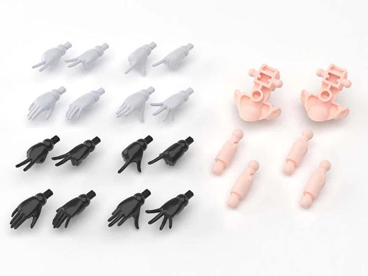 Bandai 30 Minutes Sisters Option Hand Parts (Black & White) Accessory Pack 1 Bandai 30 Minutes Sisters Option Hand Parts (Black & White) Accessory Pack